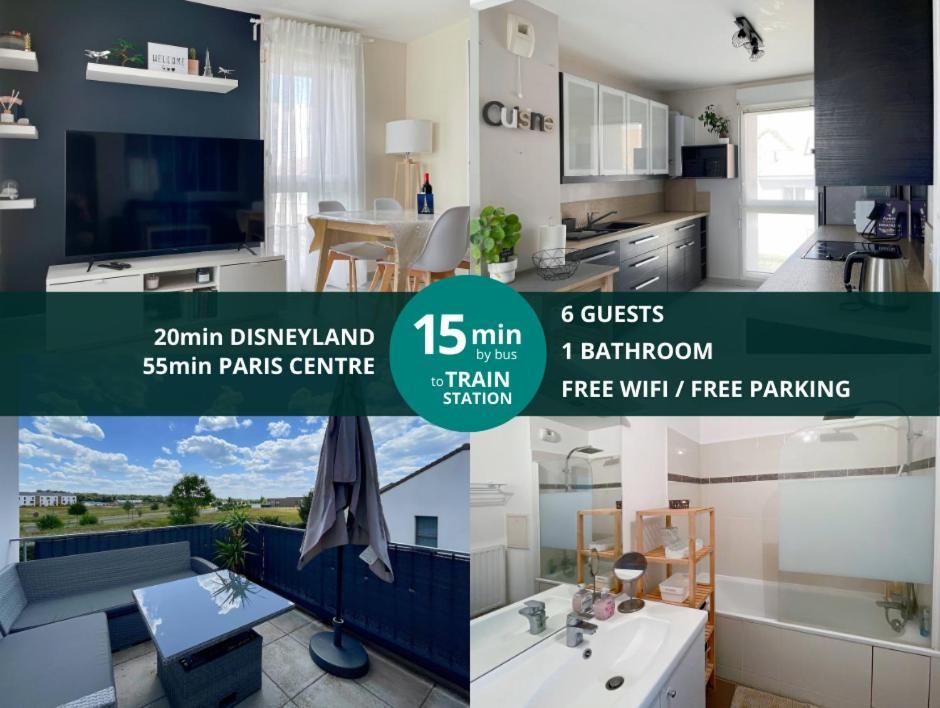 Le Chanteloupien - Appartement Pour 6 Proche Disneyland Paris Esterno foto